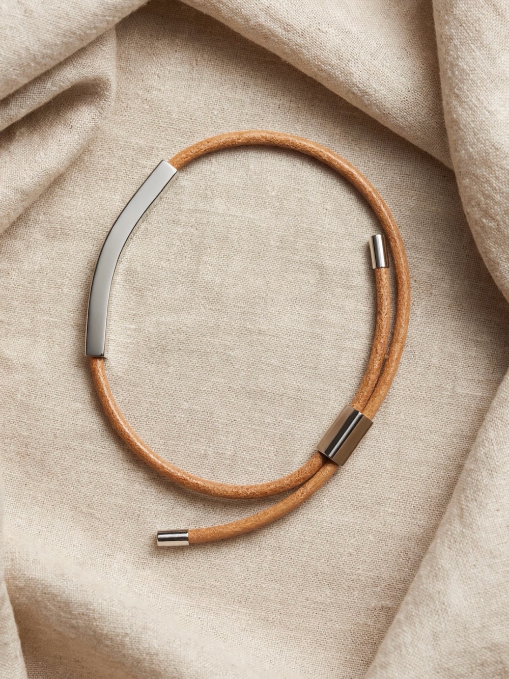 Leather Wrap Bracelet - Gold Plated - Unisex Minimalist Bracelet